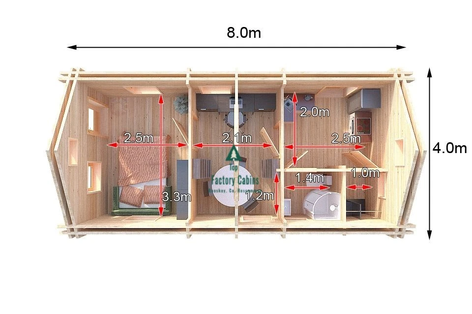 top down view of house showing measurements of rooms