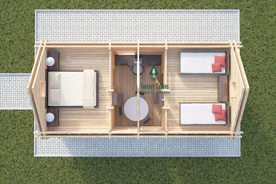 top down view of house showing top bedrooms space