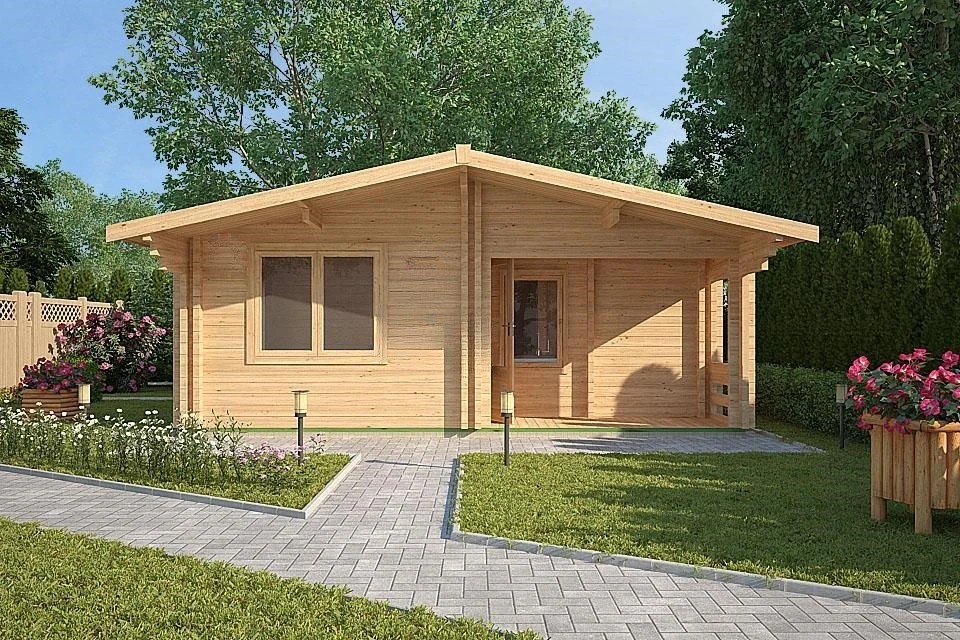 Medium Log Cabin Home Front
