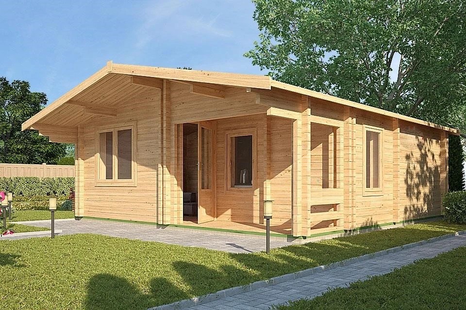 Medium Log Cabin Home Side