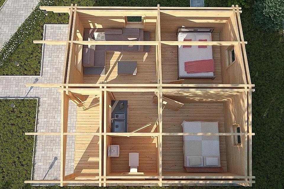 Medium Log Cabin Home Inside