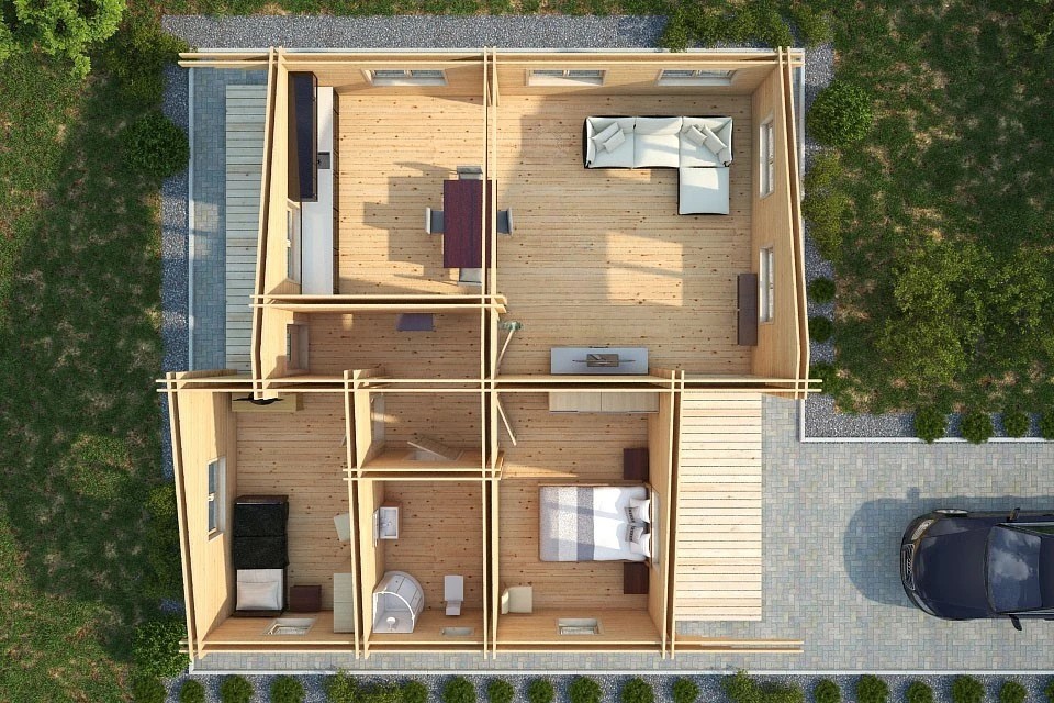 Large Cabin House Roscommon Inside