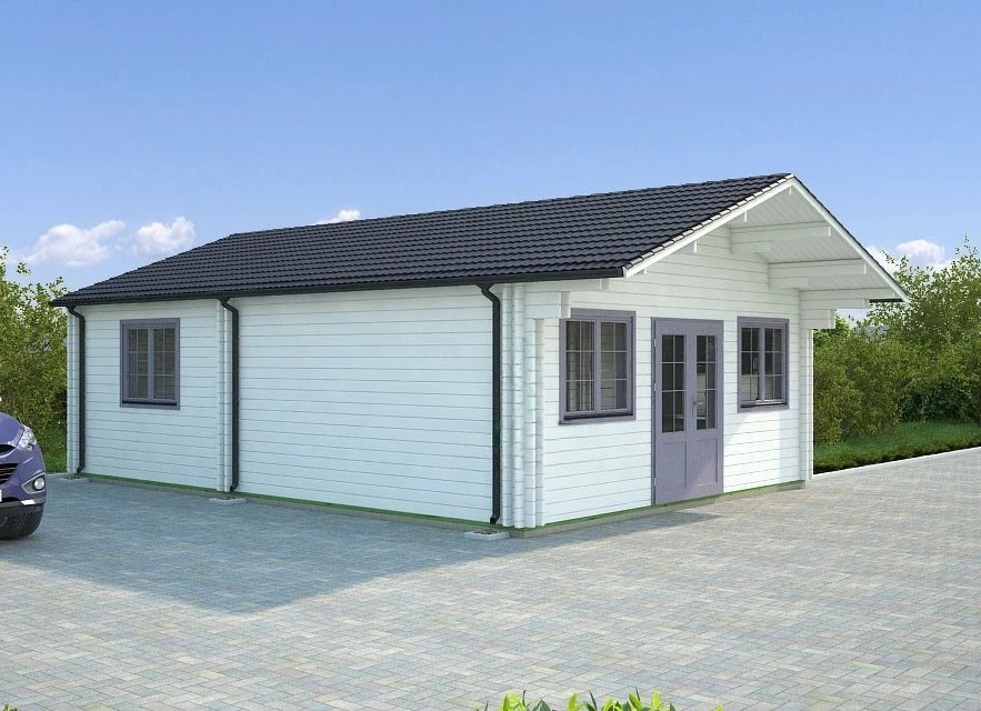 Residential Log Cabin Side