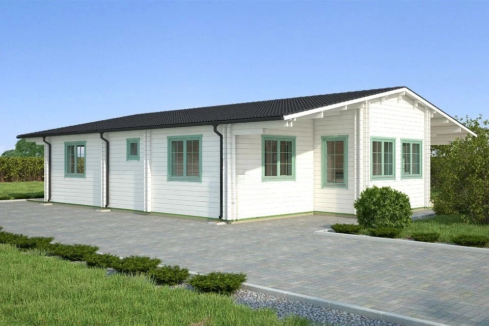 Log Cabin Home Scannal Back